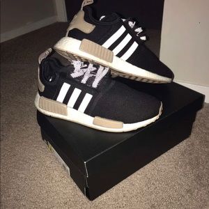 Black and Tan Adidas NMDs